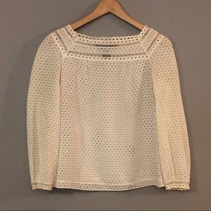 MARC JACOBS eyelet/scallop long sleeve